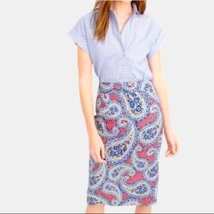 J Crew Paisley Skirt Sz 4